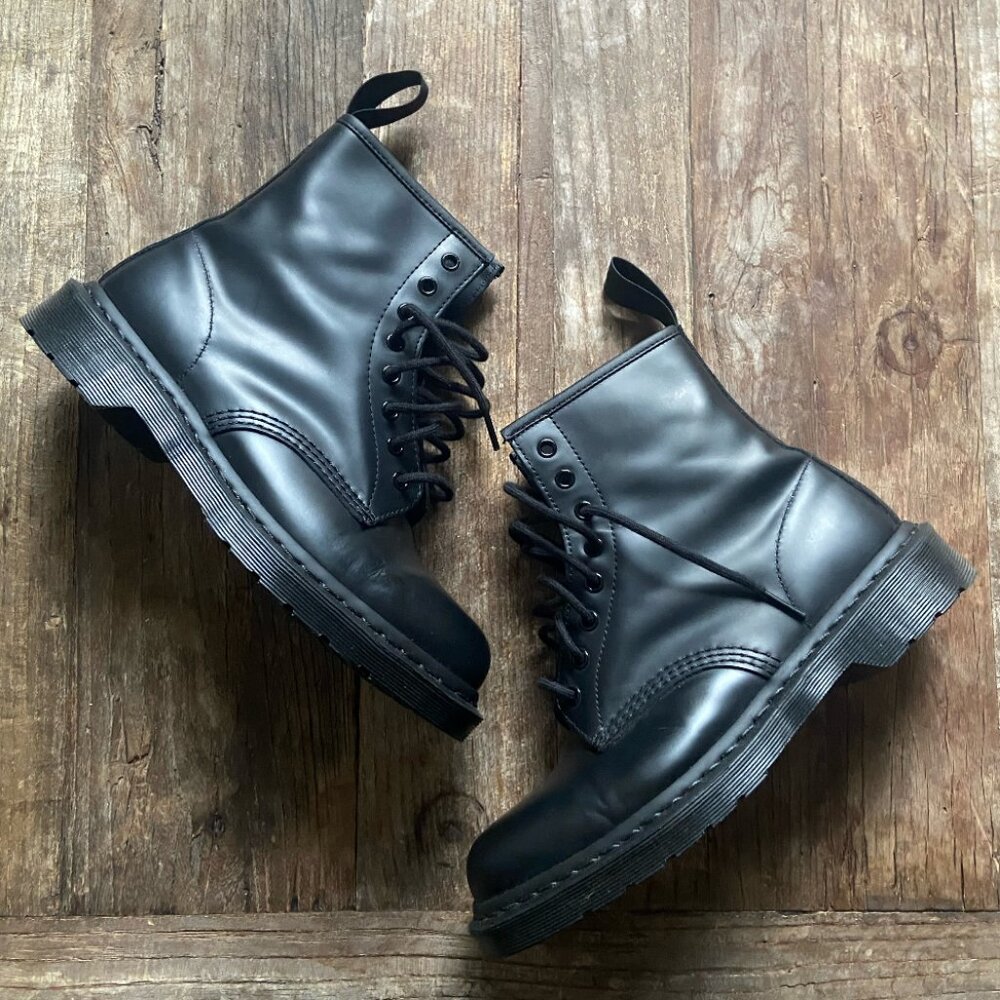 Dr Martens 1460 Black Mono Lace-Up Leather Boots
